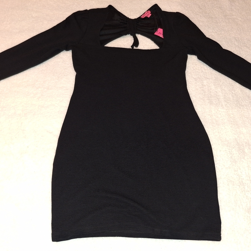 Betsey Johnson Black Mini Dress- Large
